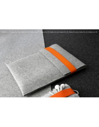 WOLF iPad Air 2 Sleeve hellgrau/orange