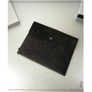 BLACK BASIC felt and leather iPad sleeve