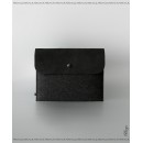 BLACK BASIC felt and leather iPad sleeve