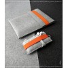 FELT DUETT set for iPad and iPhone light grey/orange