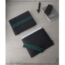 ARCHITECT wool felt sleeve for your iPad graphite/fir green