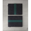 ARCHITECT wool felt sleeve for your iPad graphite/fir green