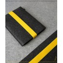 ARCHITECT iPad Mini felt sleeve graphite/yellow