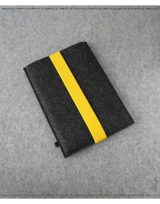 ARCHITECT iPad Mini felt sleeve graphite/yellow