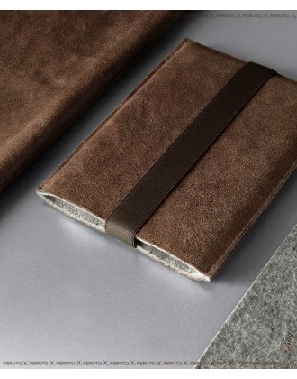 BROWNIE with genuine leather and felt sleeve for your iPad Mini